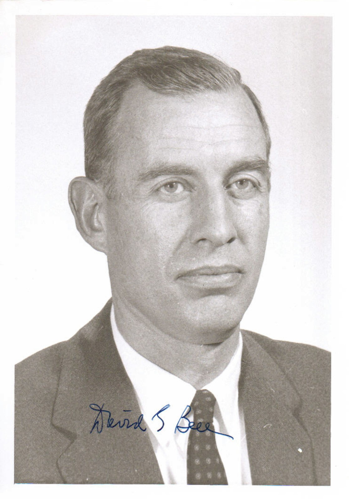 DAVID BELL (+2000) - Director of OMB 1961-1962 - Autograph Photo