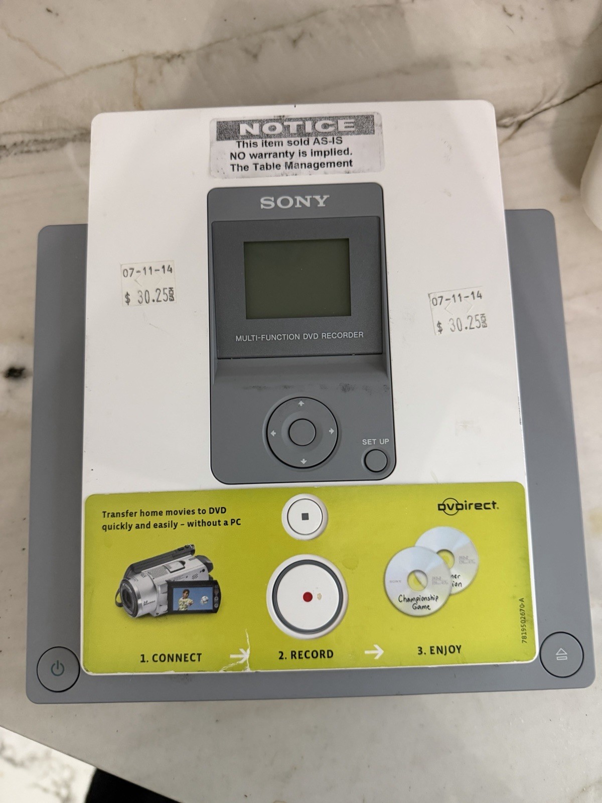 Sony VRD-VC30 DVD Recorder