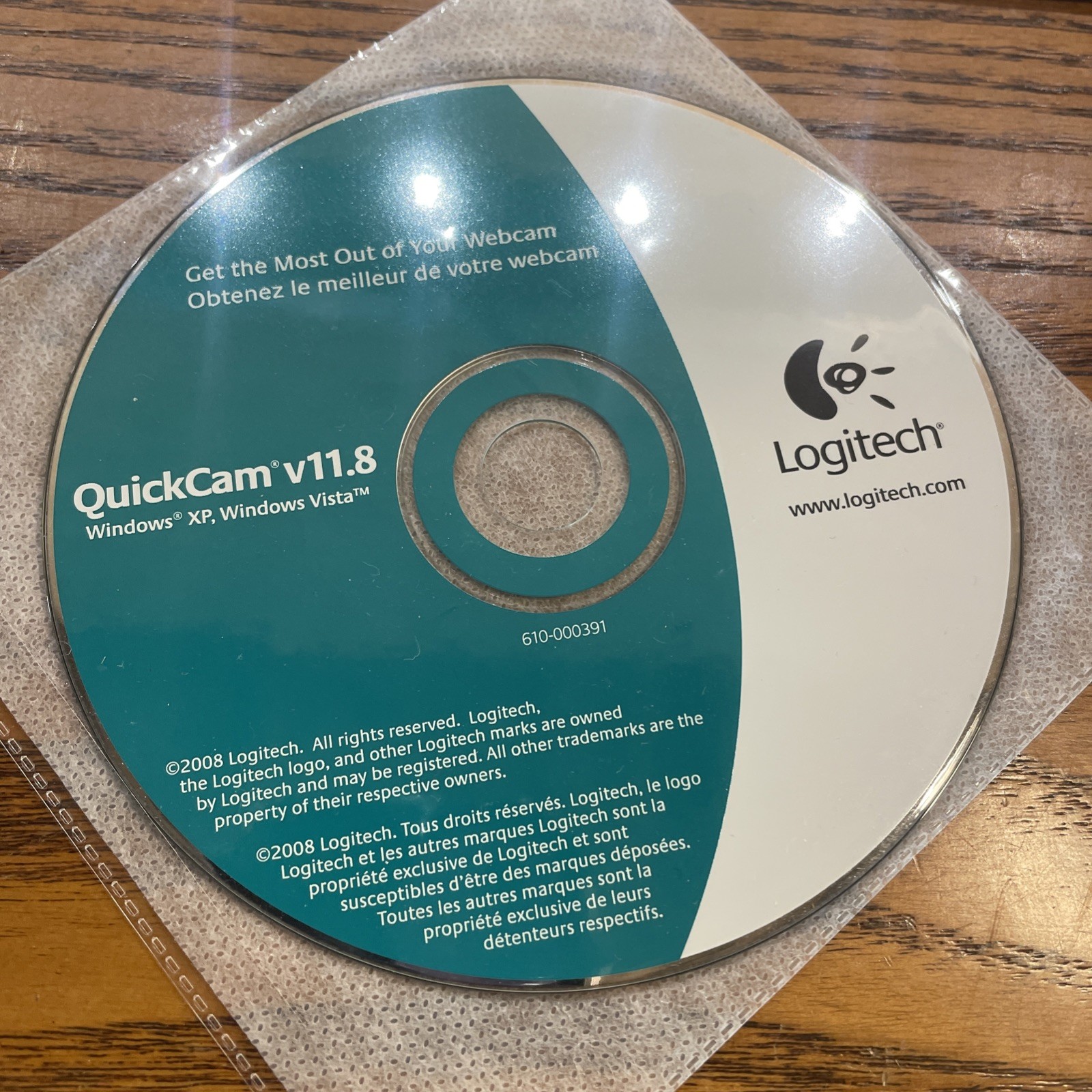 Logitech QuickCam v11.8 Webcam Driver Installation Software CD Disc Windows XP