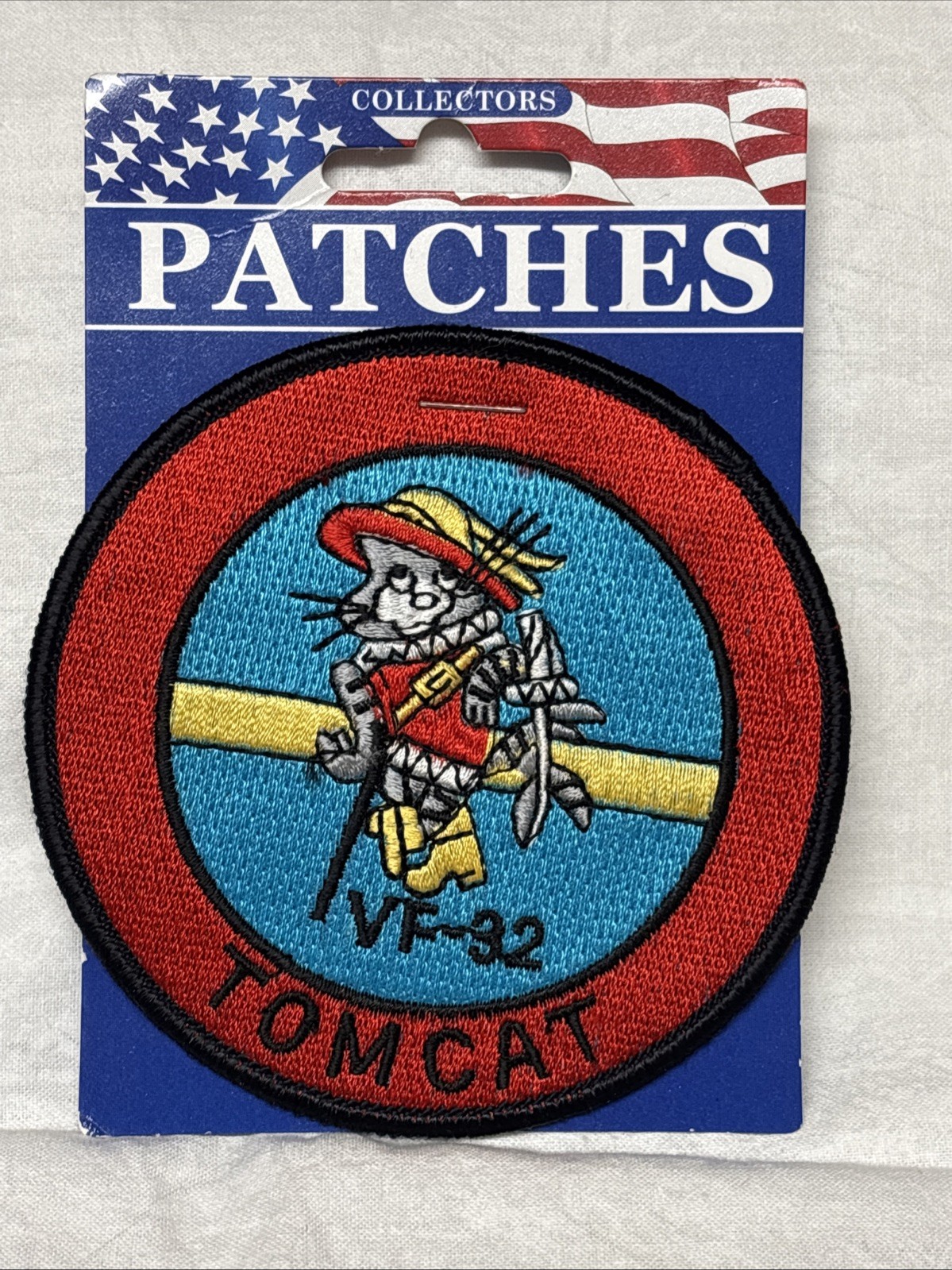 U.S. Navy VF-92 Tomcat  Patch 3.75" Round Embroidered Iron-On NEW!