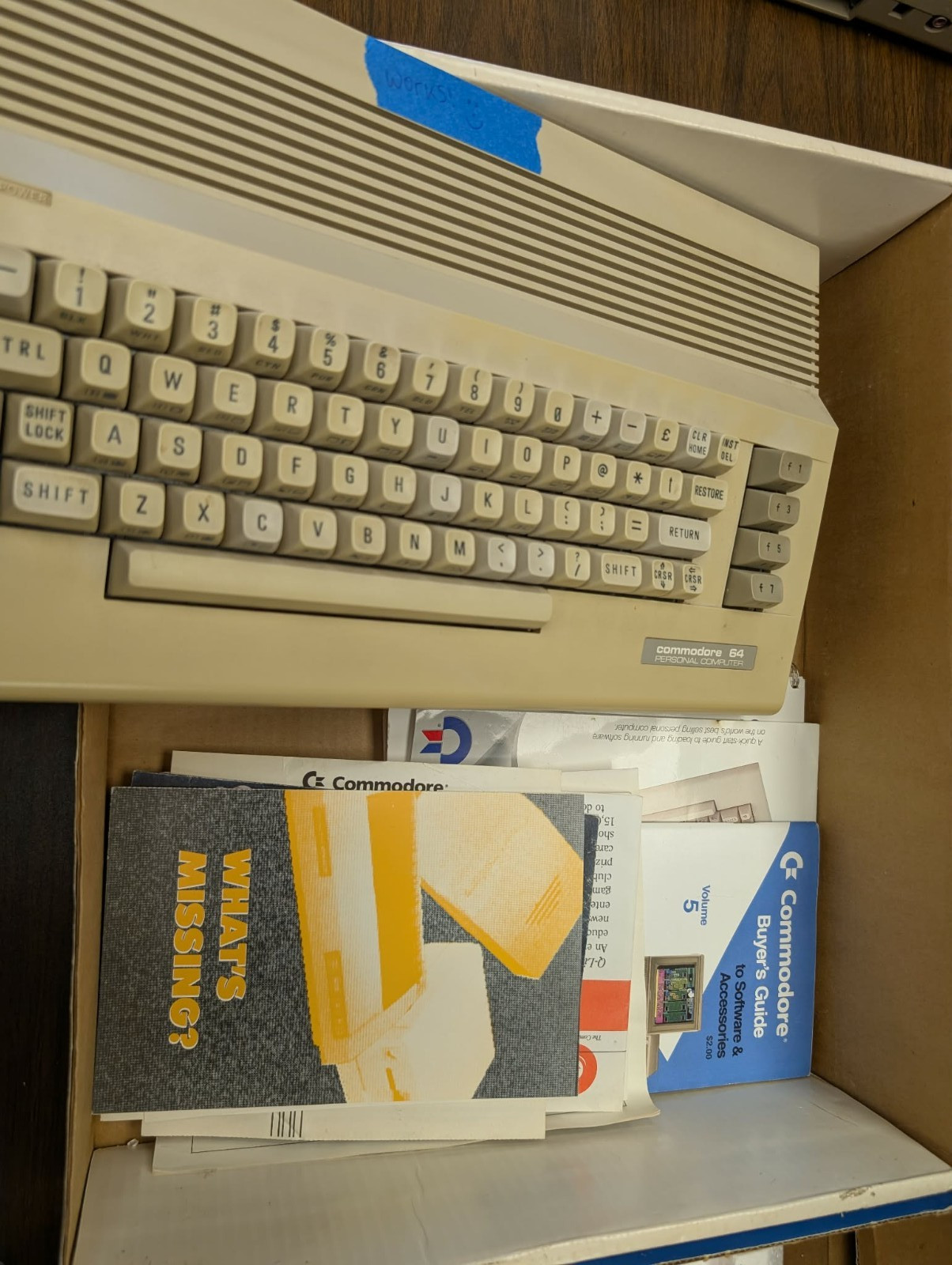 Lot 2 Commodore 64 C C64 Computer Consoles w/Boxes 1 Works 1 Broken No Accessory