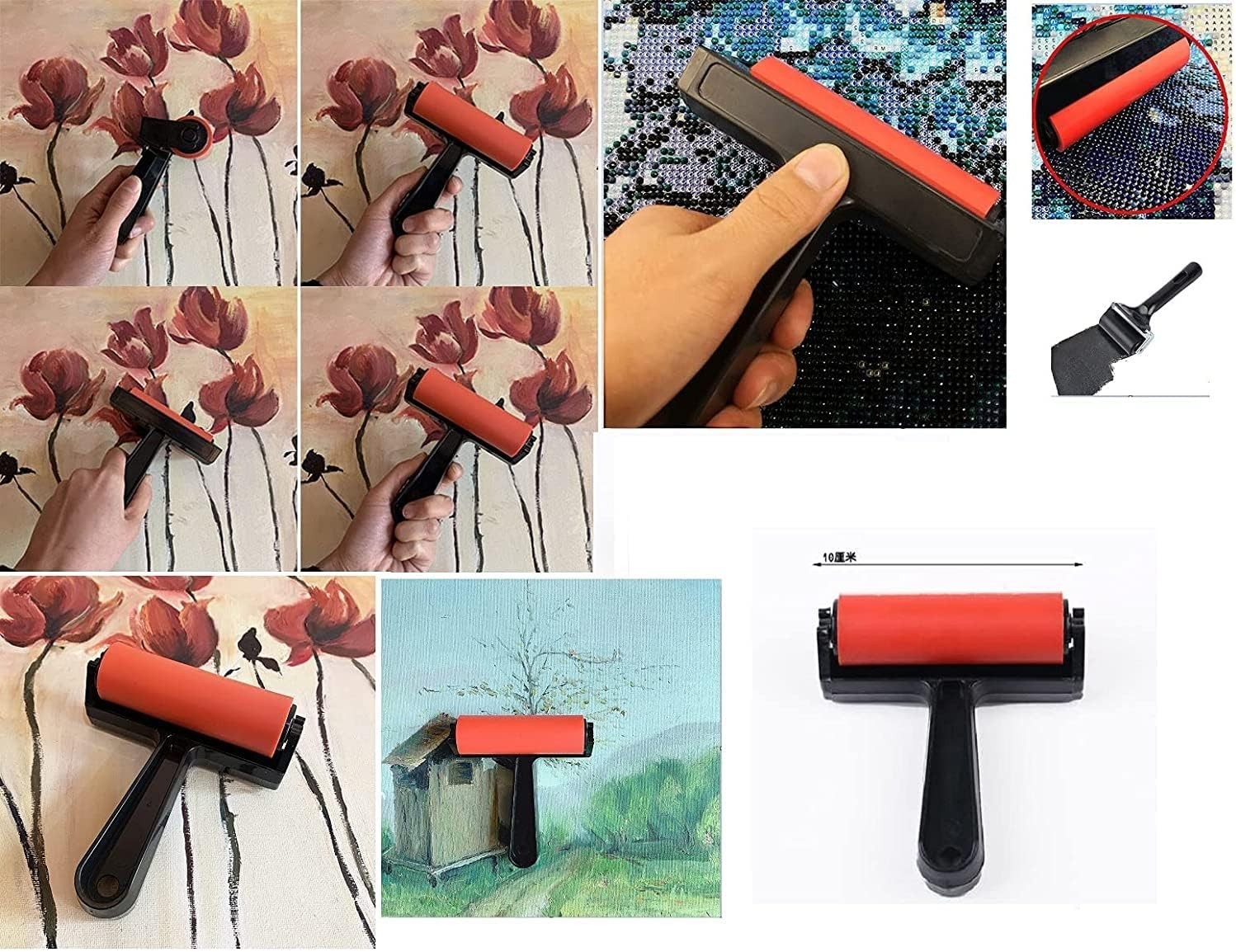 4-Inch Rubber Roller Brayer Tool – Vinyl, Printmaking, Stamping, Cardmaking, ...