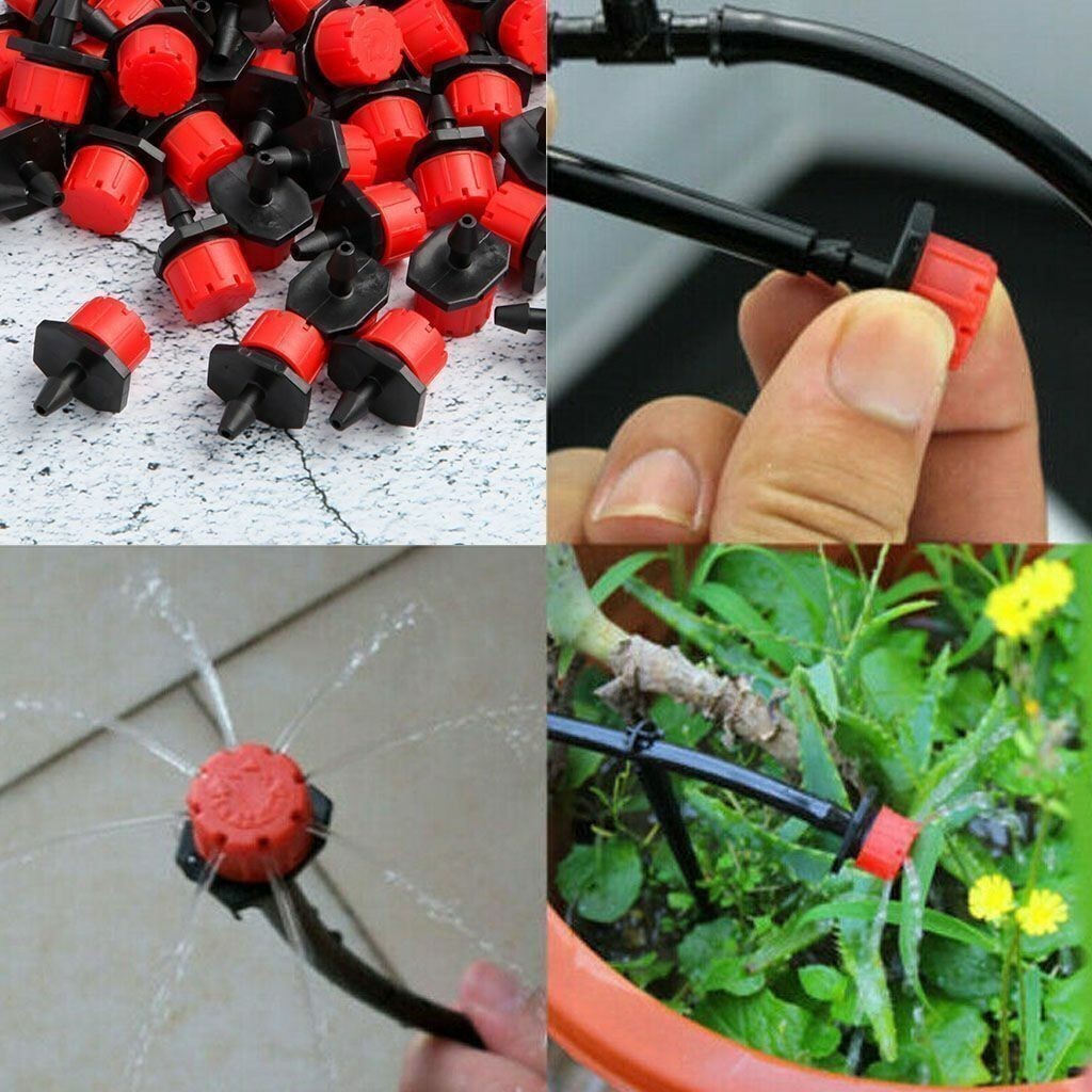 LOT Adjustable Emitter Dripper Micro Drip Irrigation Sprinkler Watering System