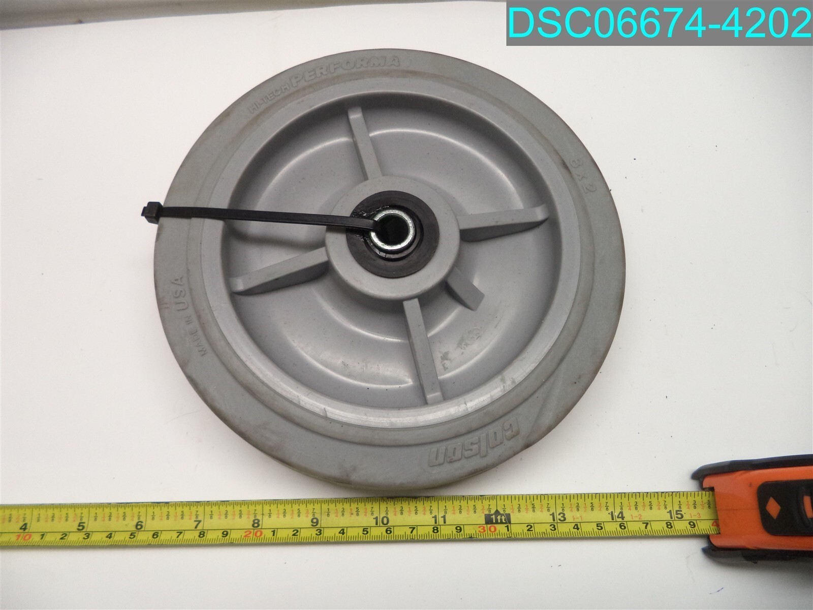 COLSON 8" x 2" Performa Rubber Wheel w/ Ball Bearing