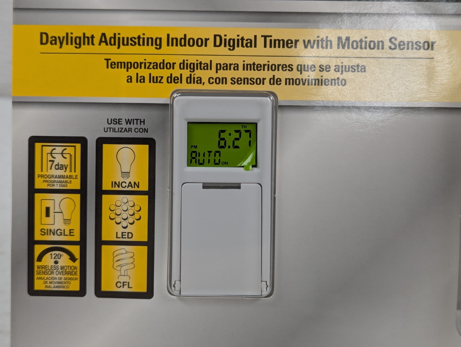 Defiant Daylight Adjusting Indoor Digital TImer W/ Motion Sensor - 3 Pack