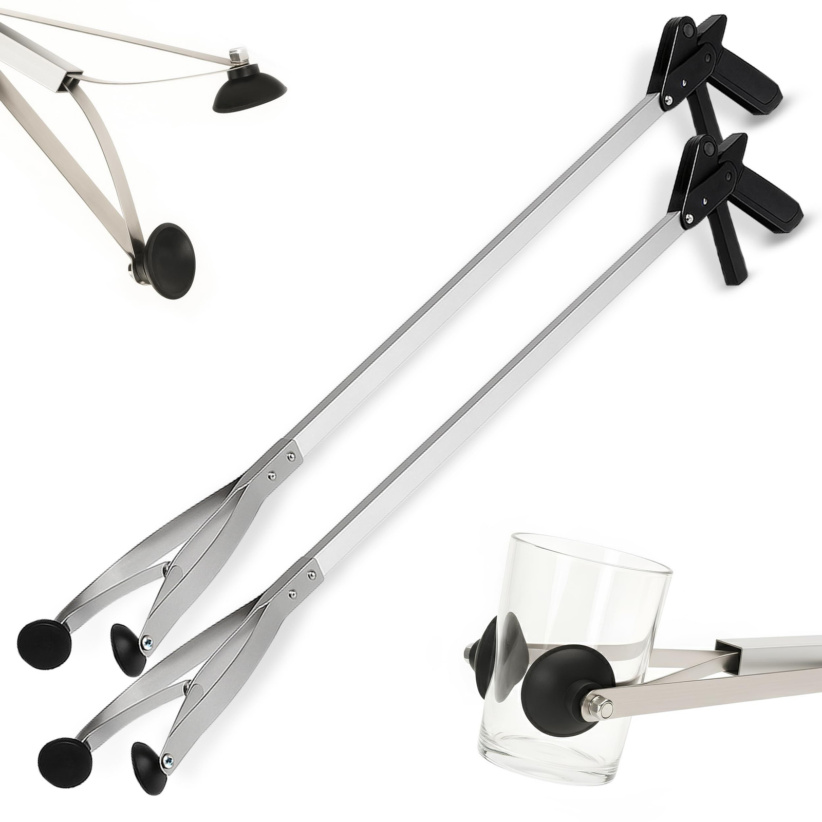 Suction Cup Grabber Reacher 32"" - Elderly Grab It Reaching 32 Inch, Grey
