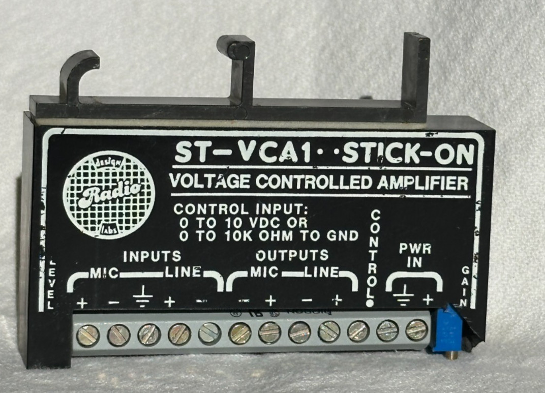 RDL ST-VCA1 Stick-On Voltage Controlled Amplifier 0 to 10 VDC or 0 to 10K Ohms