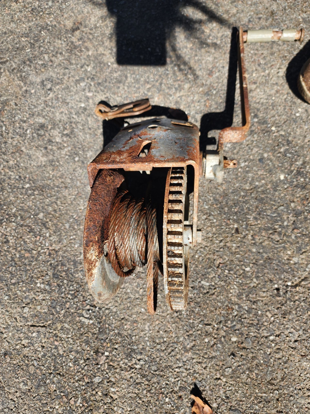 2100#Boat Winch with Bracket Manual Hand Crank