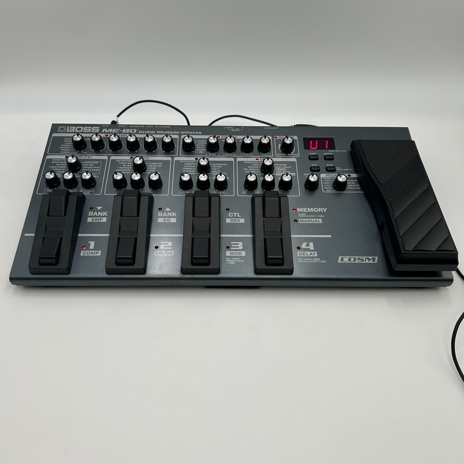 Used Boss ME-80 Guitar Multiple Effects Pedal Good Condition Operation Confirmed