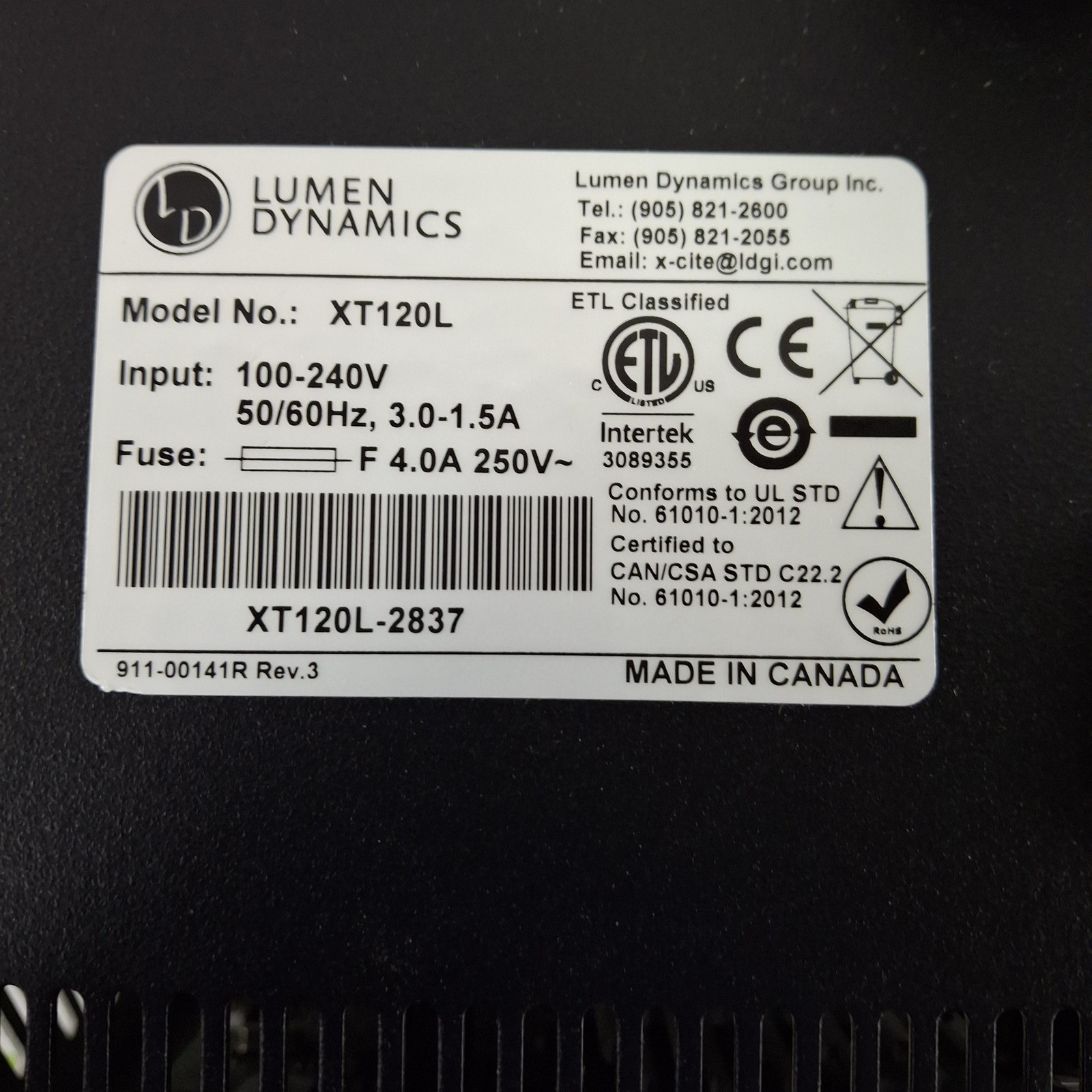 Lumen Dynamics X-Cite 120LED LED Light Source