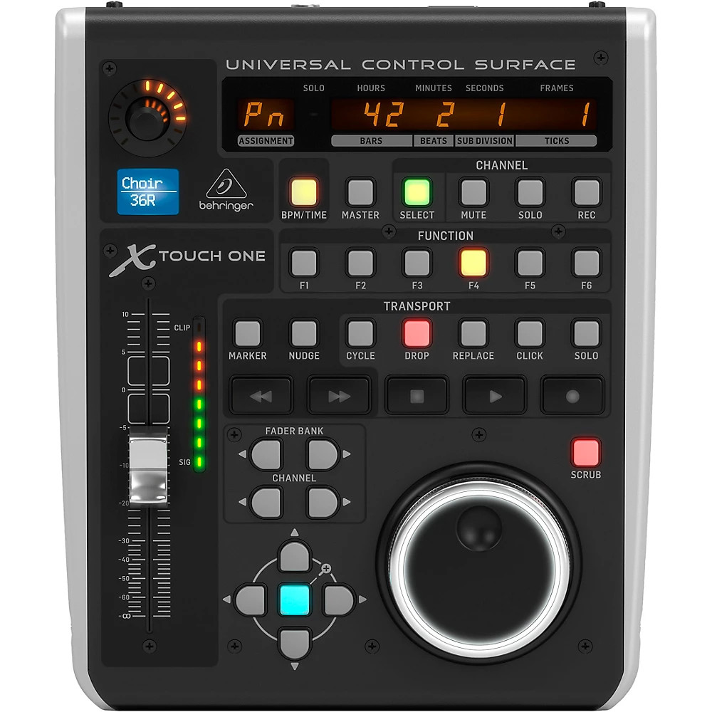 Behringer X-TOUCH ONE,Universal Control Surface w/Motor Fader,LCD Scribble Strip
