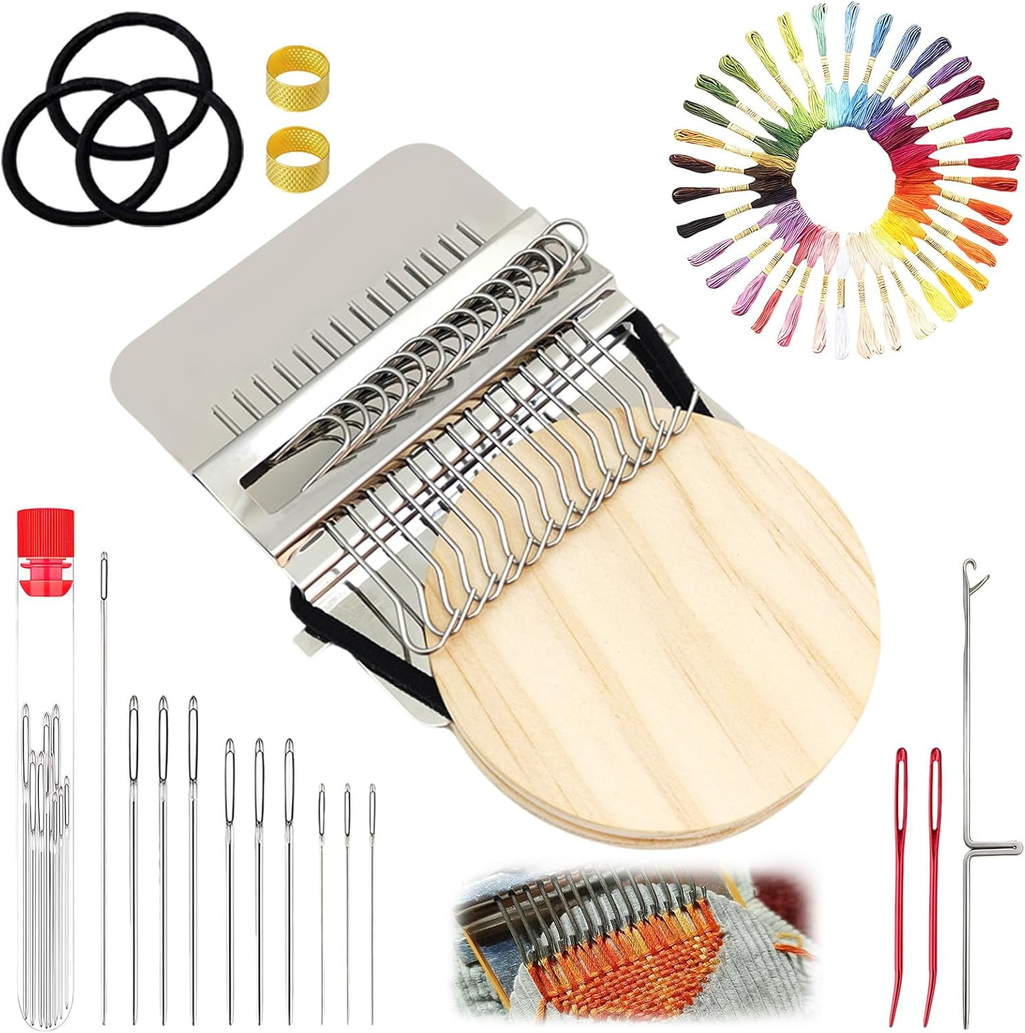 Knit Patch Kit - Patch Maker Loom for Beginners - Mini Knits Patchs Mending Kits
