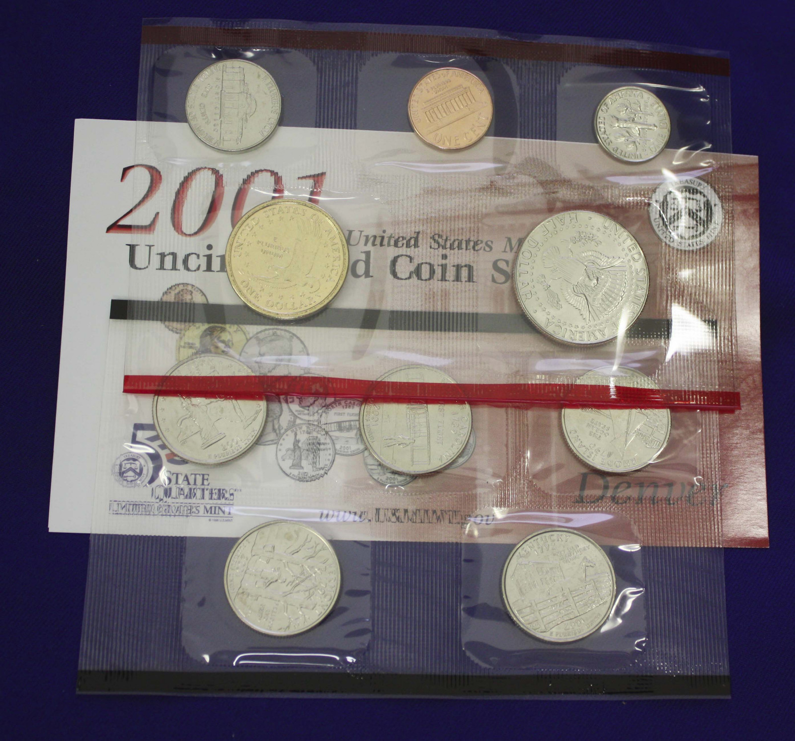 2001 UNCIRCULATED Genuine U.S. MINT SETS ISSUED BY U.S. MINT