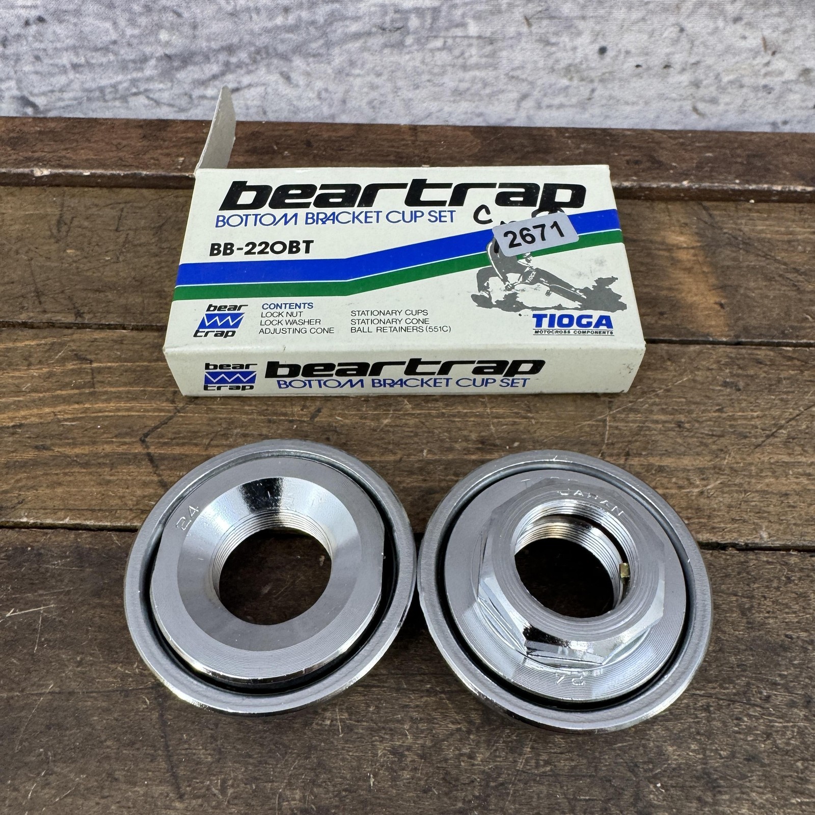 Vintage Tioga Beartrap BB-220BT Bottom Bracket 24t NOS Old School Japan 80s 90s