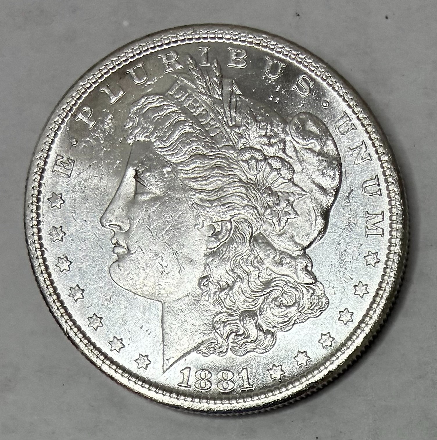 1881-S Morgan Silver Dollar, Brilliant Uncirculated, Flashy Surfaces!
