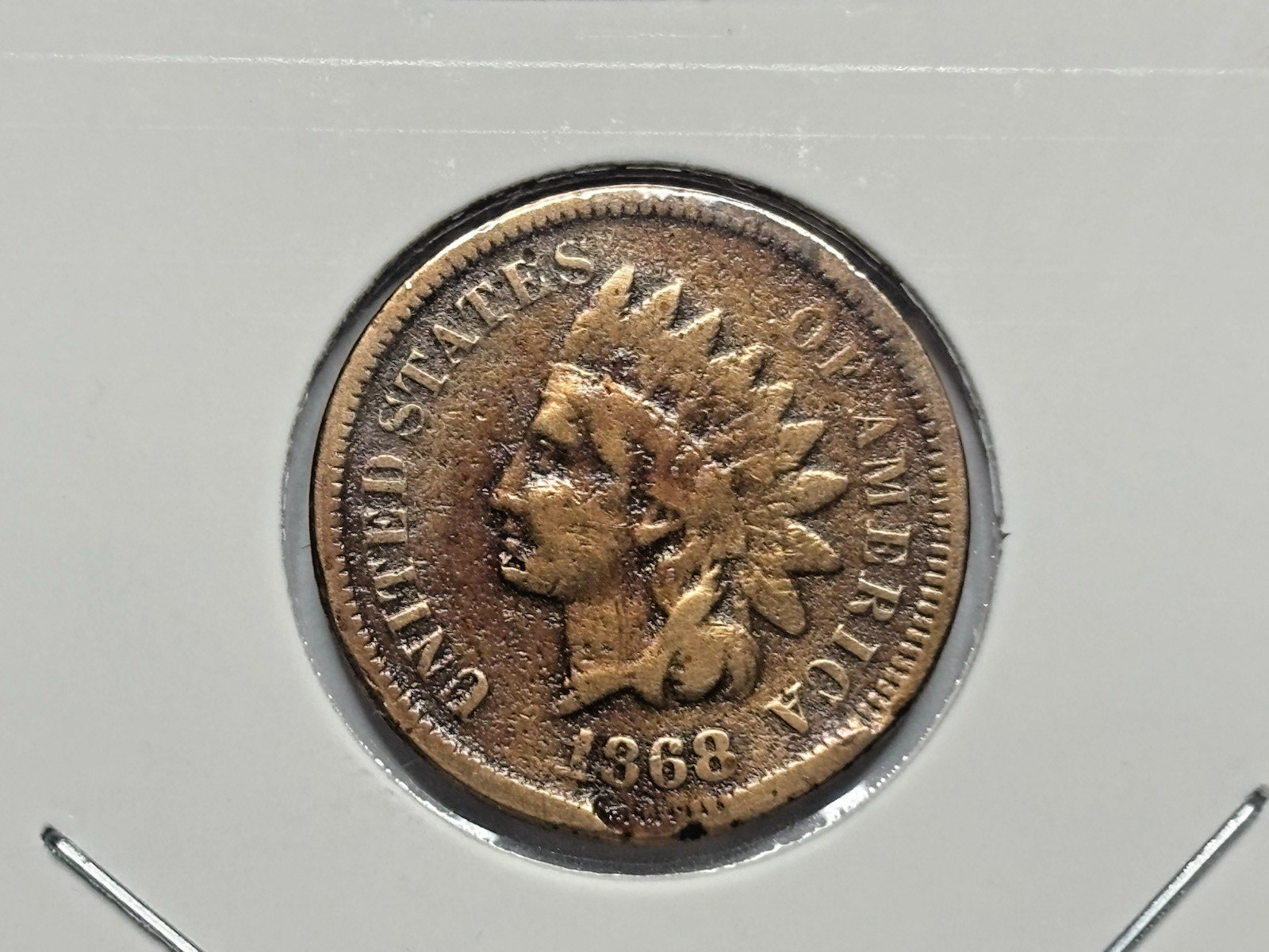 1868 Indian Head One Cent - Semi Key Date - Better Condition