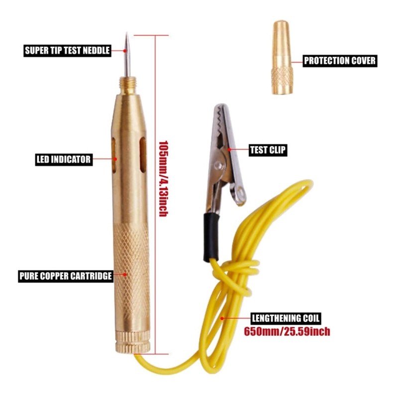 DC6V 12V 24V Car Circuit Tester Pen Auto Circuit Voltage Test Probe for Car