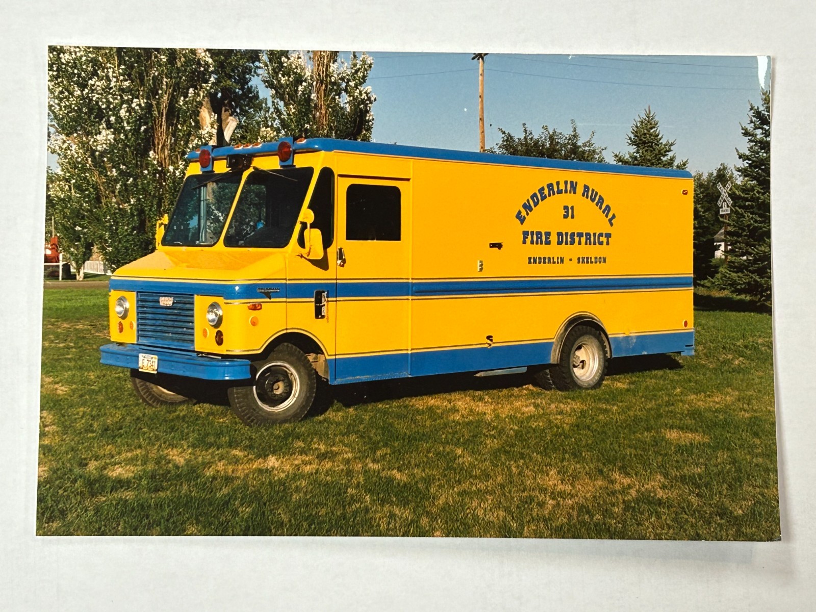 Enderlin RFD ND 1970s Ford Utility Fire Apparatus Print A64