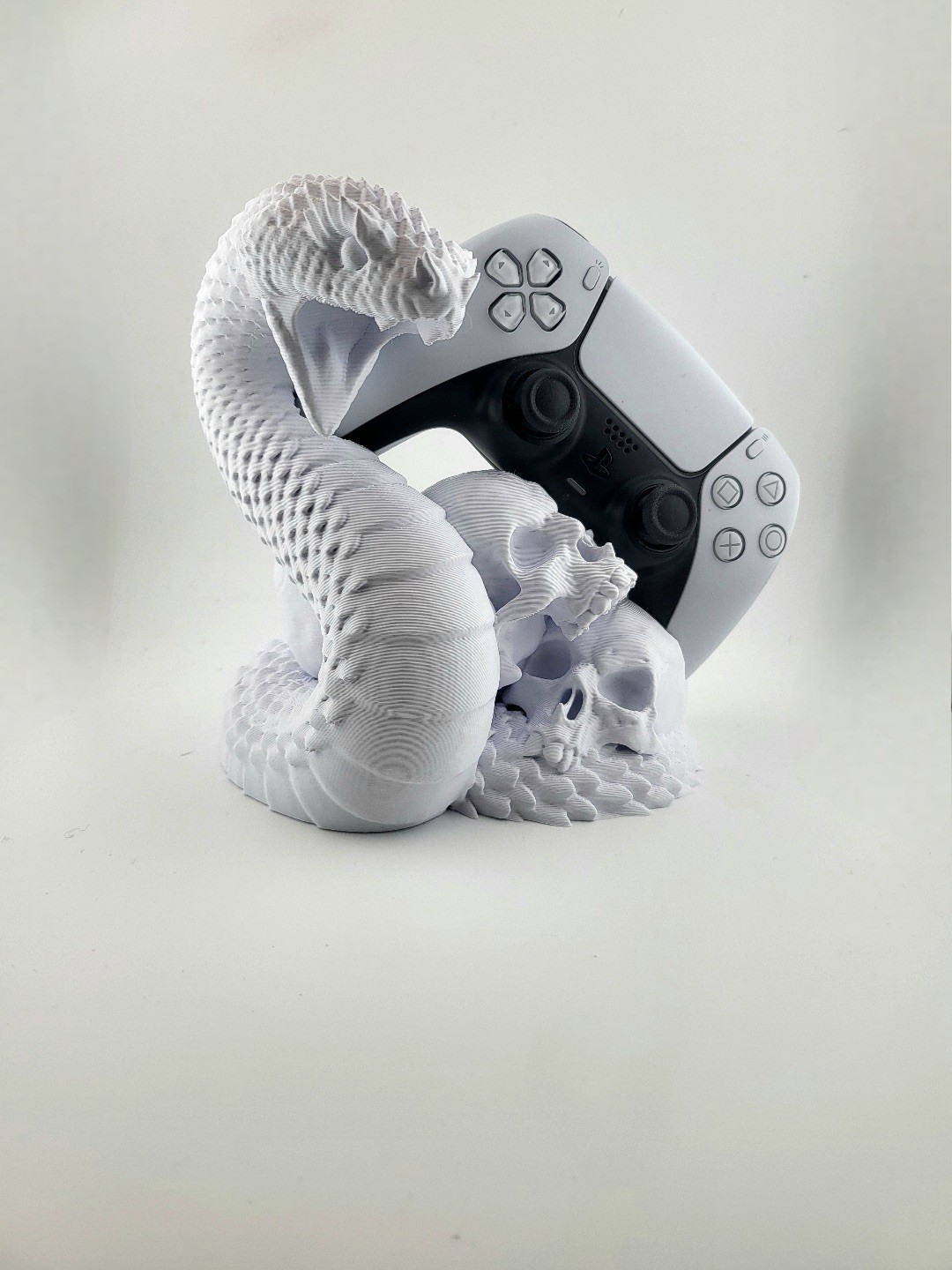 PS5 Controller Holder Stand Custom 3D Printed Snake & Skulls-Unique Gamer Gift!