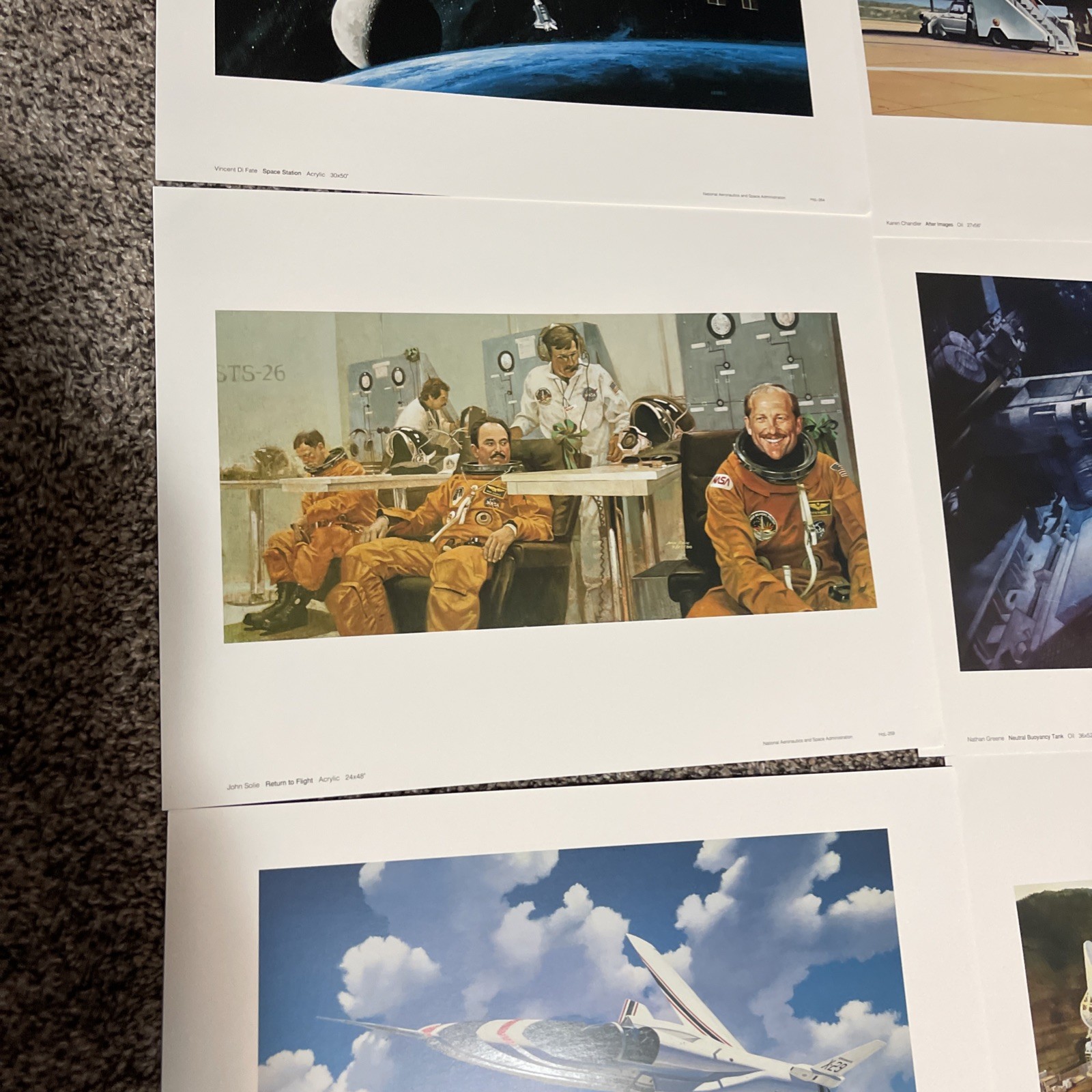 Vintage Selections from the NASA Art Collection 12 Photo Art Prints Portfolio