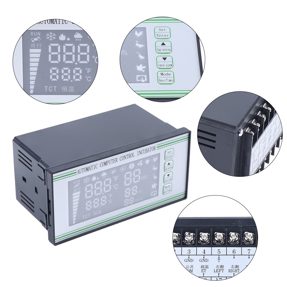 Digital Egg Incubator Controller Automatic Humidity Sensor Thermostat XM-18S