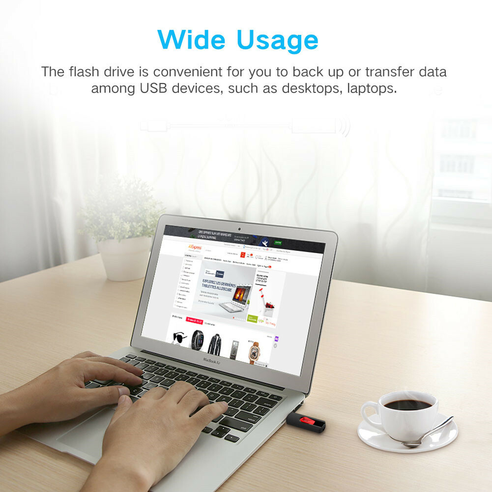 Kootion USB 2.0 16GB 10PCS Retractable Style Flash Drive Memory Stick Multicolor