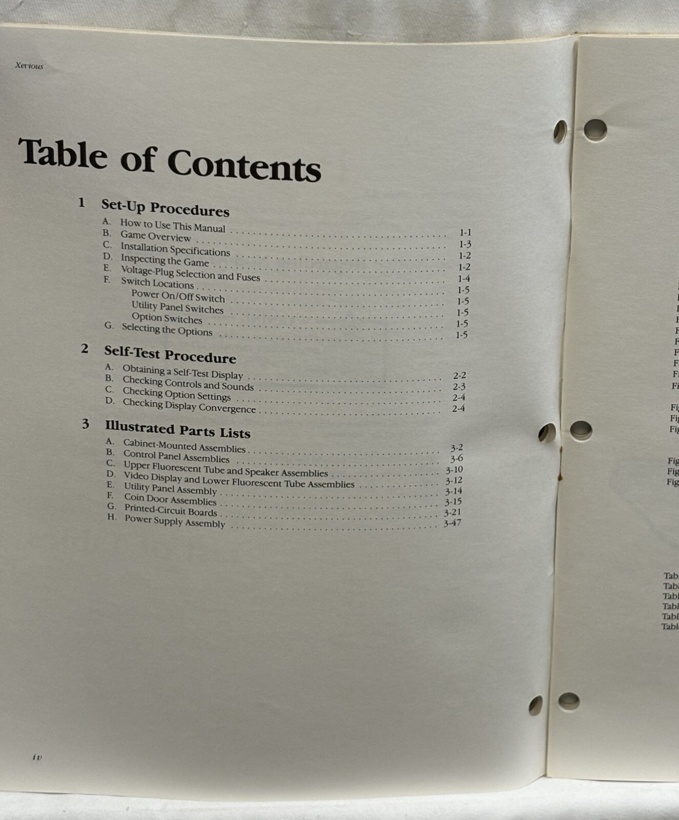 ORIGINAL-ATARI-XEVIOUS-OPERATORS MANUAL