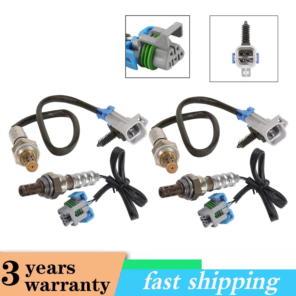 Set 4 Oxygen Sensors Up+Downstream For 2007 2008 GMC Acadia Saturn Outlook 3.6L
