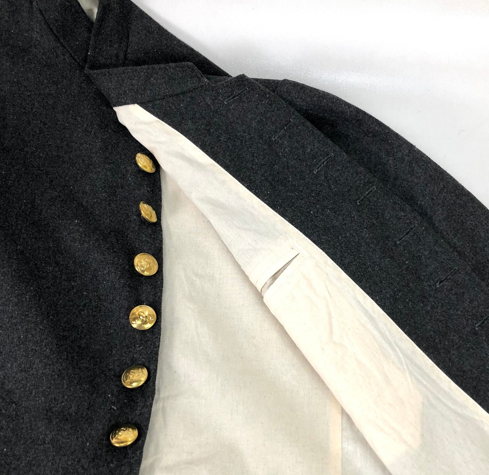 Confederate Richmond Depot Type 2 Jacket of Charcoal Grey Size 38
