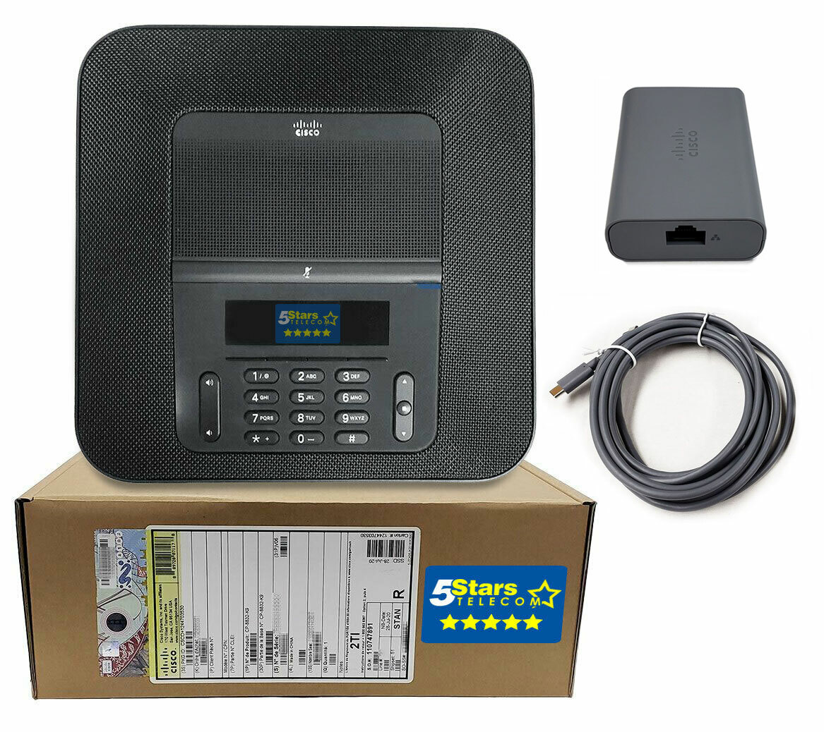 Cisco 8832 IP Conference Phone w/PoE (CP-8832-K9) Brand New 1 Yr Warranty
