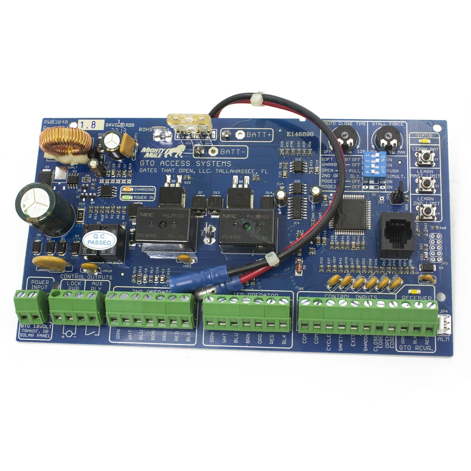 GTO & Mighty Mule FM500 Replacement Single Control Circuit Board Gate Operator