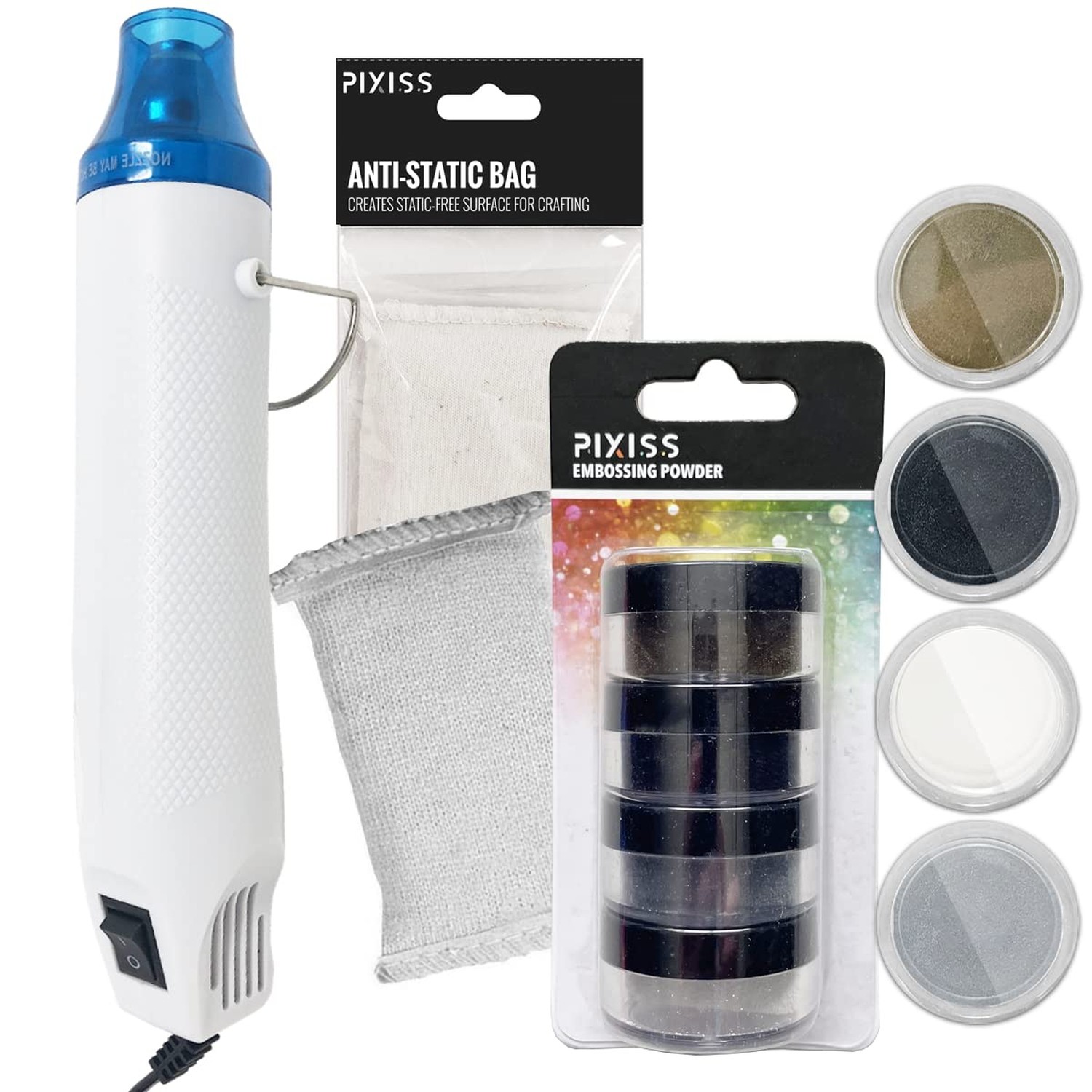 Pixiss Heat Tool Embossing Heat Gun for Crafts, Embossing Arts, Candles, Shri...