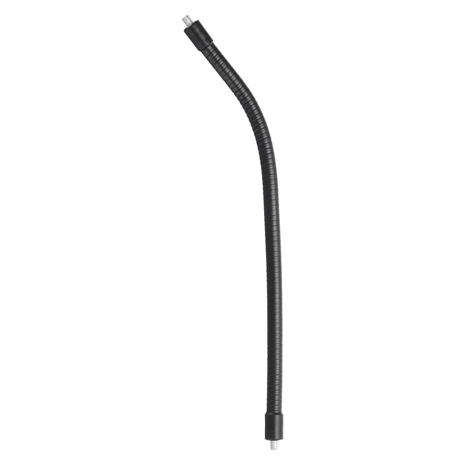 12" Gooseneck 1/4"-20 Male Thread Metal Universal Hose Flexible Arm Black