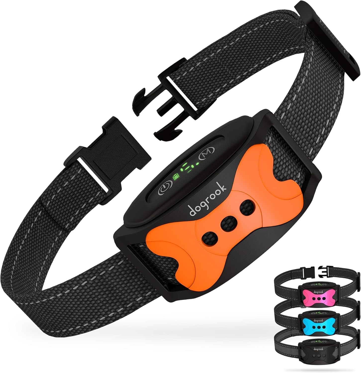 Dogrook Dog Bark Collar - Rechargeable Smart anti Barking Collar for Dogs
