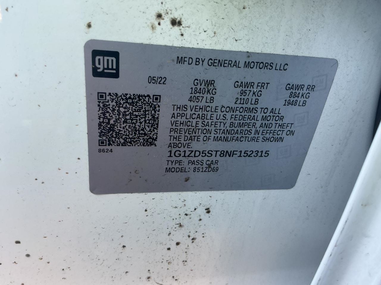 MALIBU 2022 Glove Box 4992325