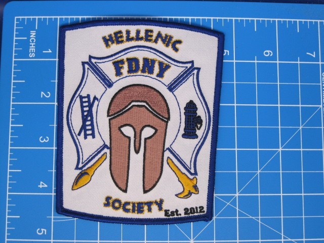FDNY NYC Fire Department Hellenic Society patch-B