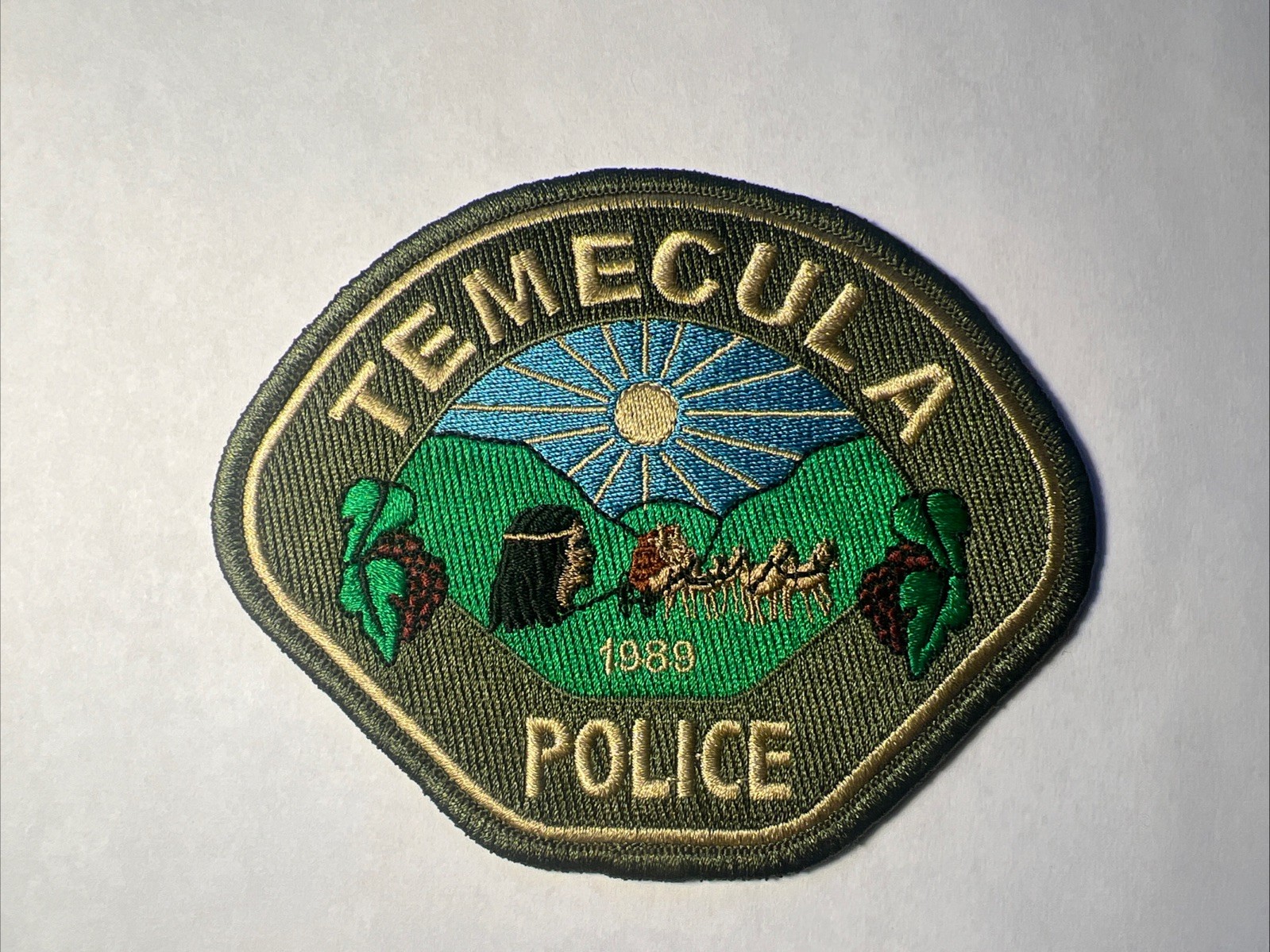 Temecula Riverside County California police patch