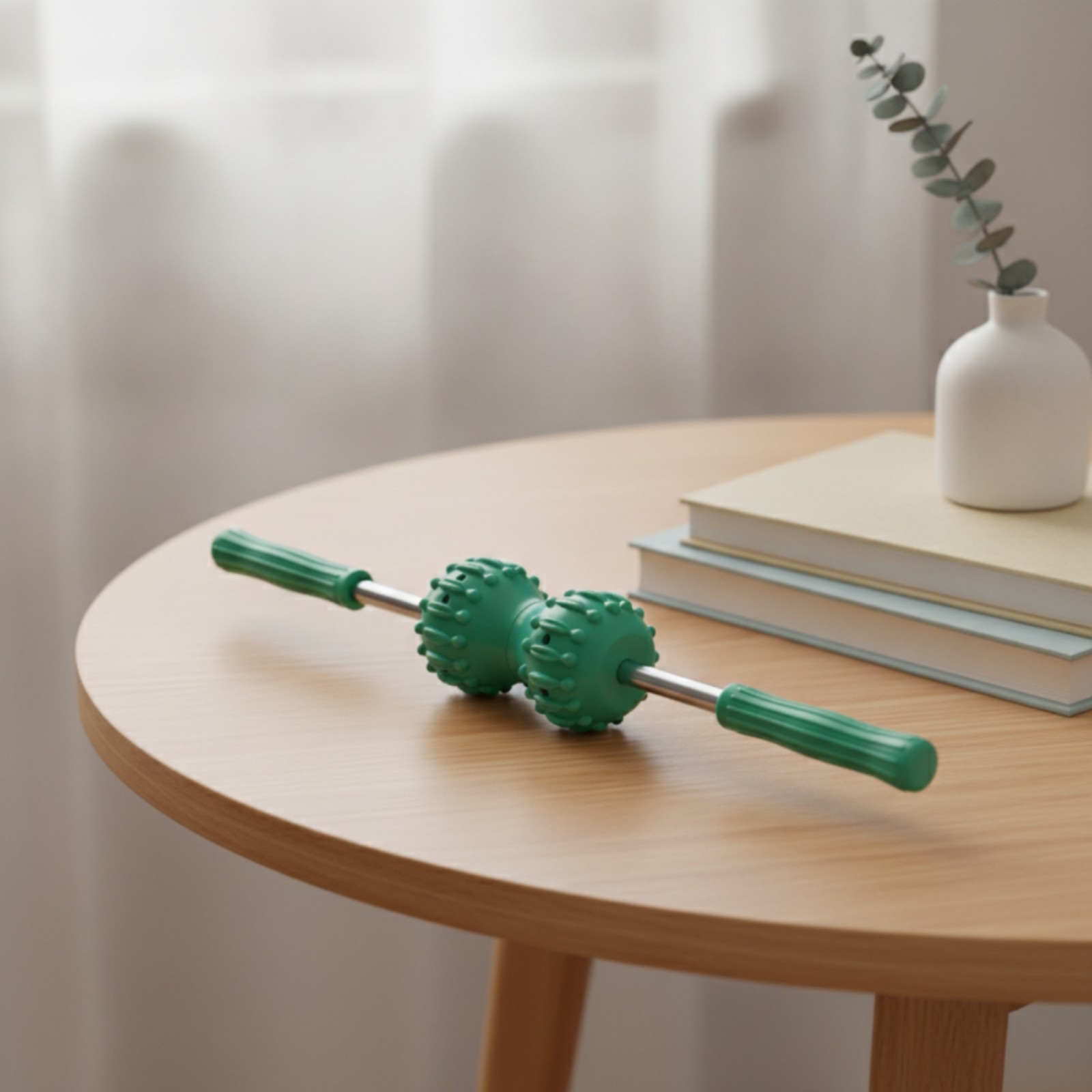Back Massage Stick Multi-Head Roller Massager with Double-Ball Heads Non-Slip