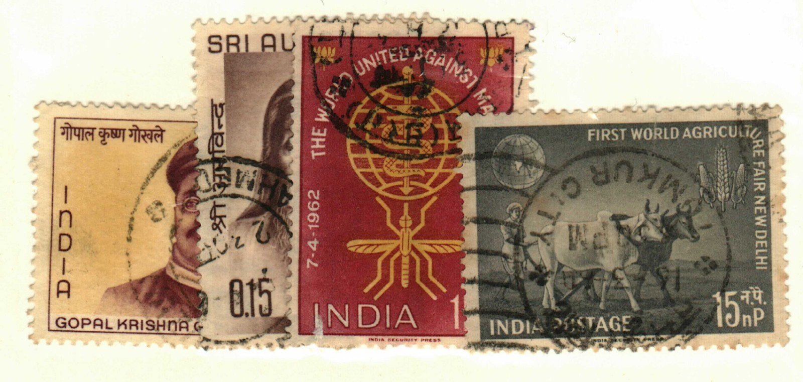 India #327, 356, 390, 434 used Malaria eradication, World Agriculture Year