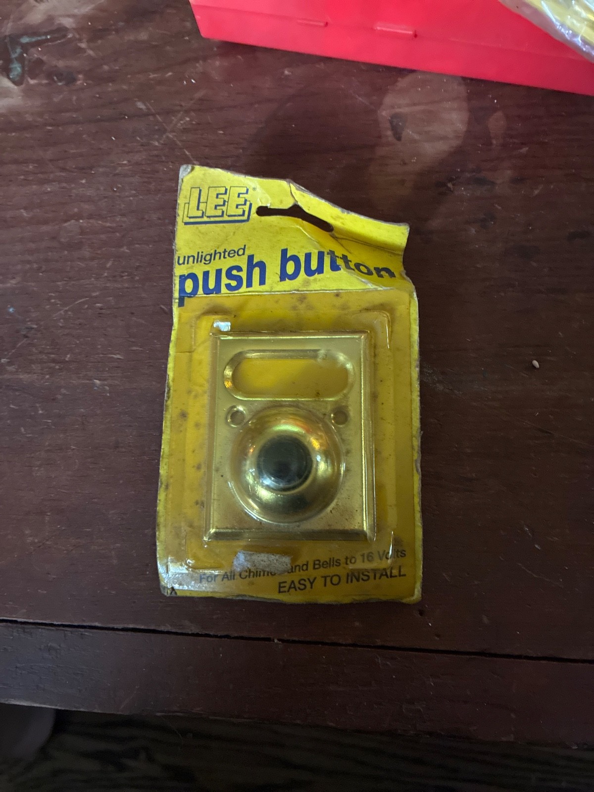 Lee Electric BC202 Brass Door Bell Push Button Brass Finish With Namplate New