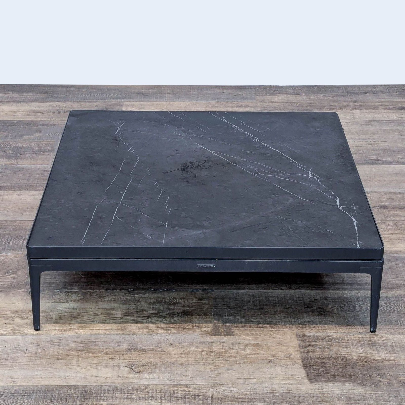 Gloster Grid 41” Ceramic Top Modern Outdoor Coffee Table