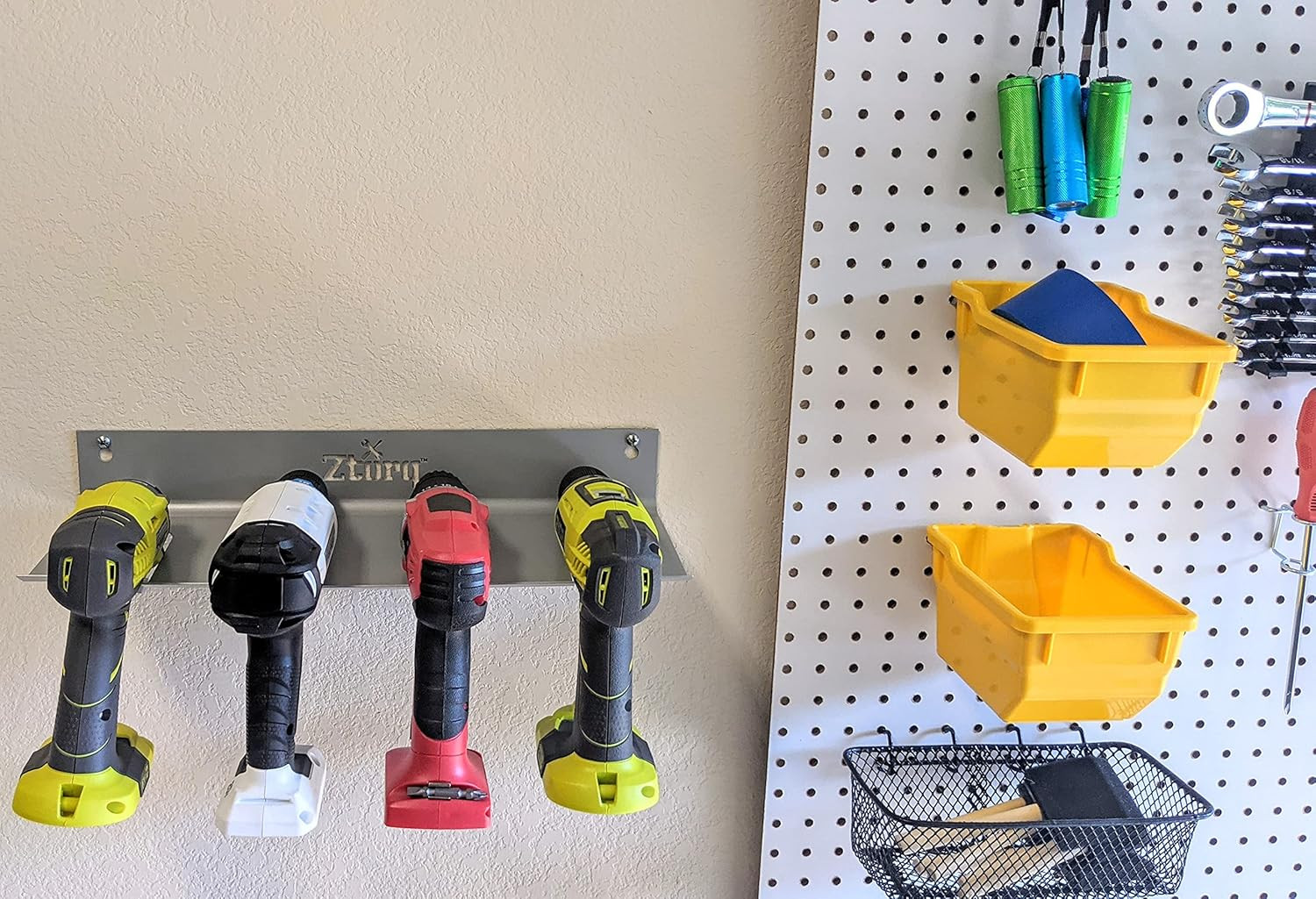 Cordless Drill Tool Organizer - Drill Holder Storage Wall Mount Rack to Optimize