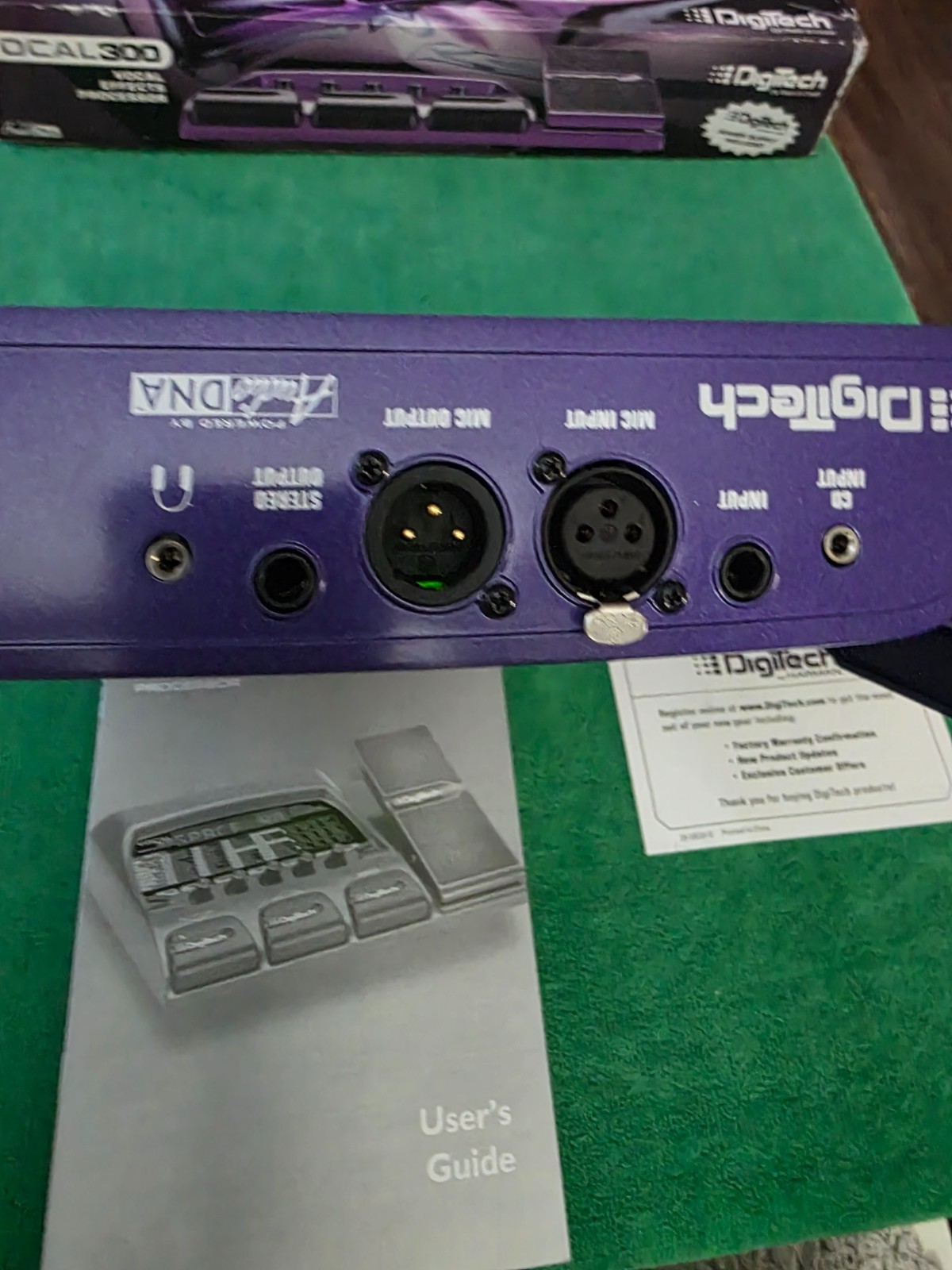 Digitech Vocal 300 modeling guitar foot pedal processor, manual A/C cord & box