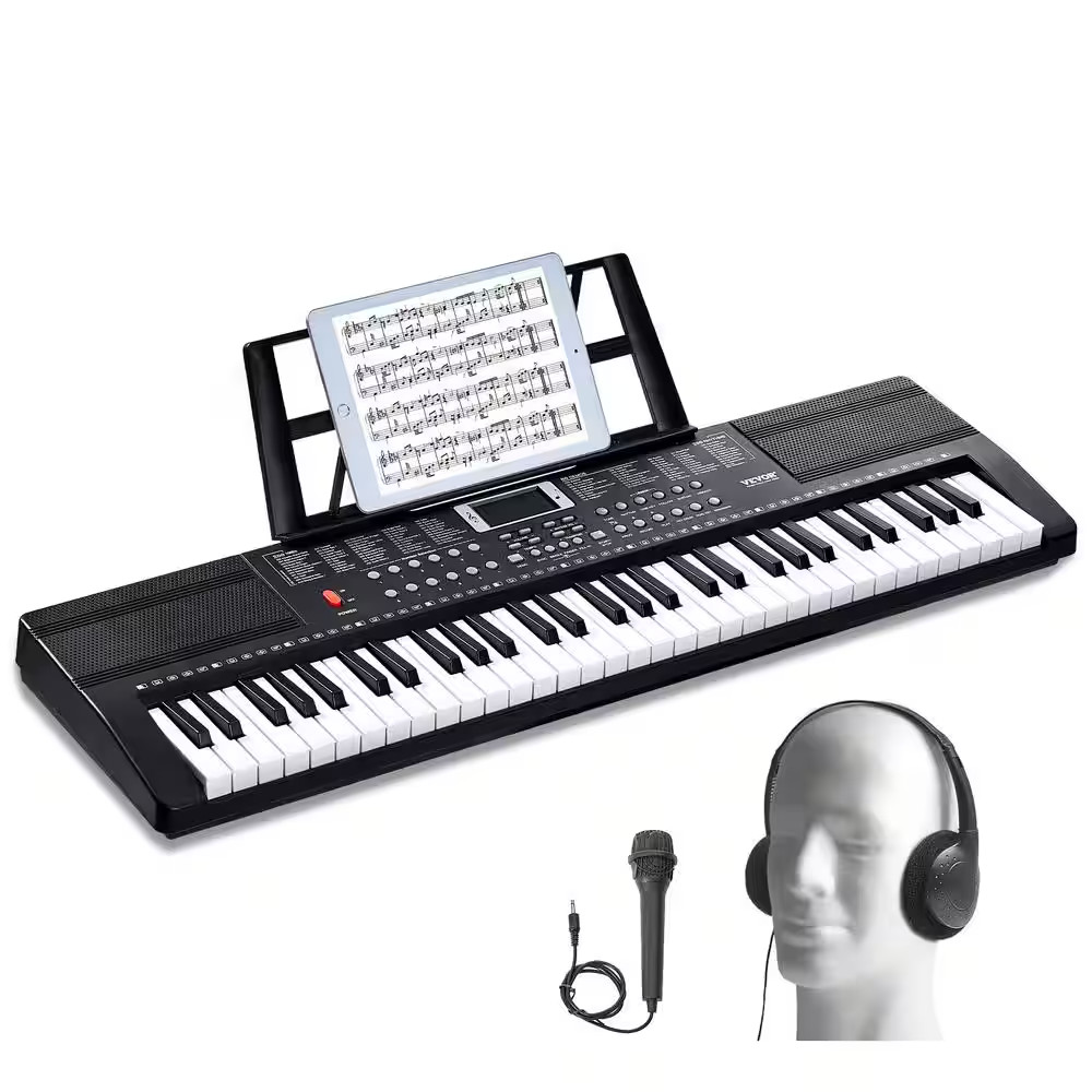 61 Key Digital Keyboard Piano 200 Tones 200 Rhythms Electric Piano Keyboard Kit