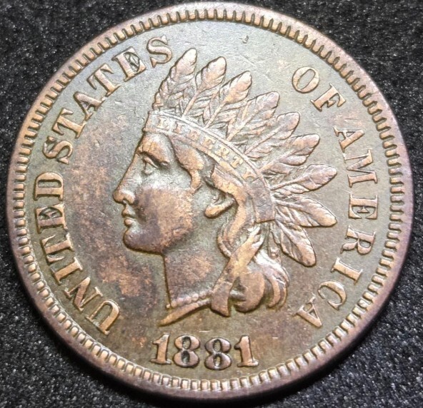 1881 Indian Head Penny Lightly Circulated Higher Grade - Better Date