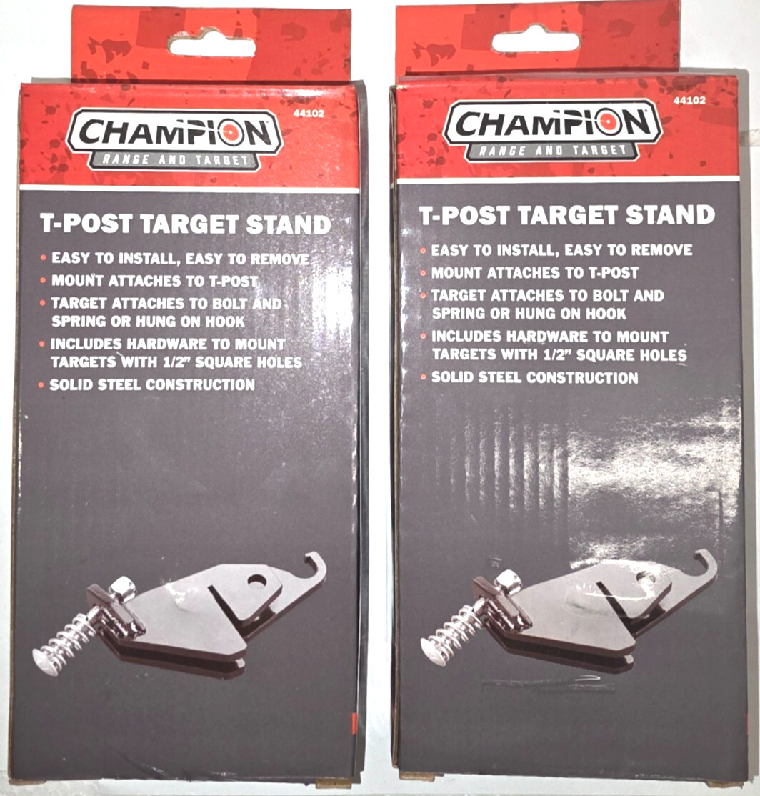 2 PACK!! Champion Range T-Post Target Stand. New In Box 44102 SHOOTERS PLINKERS