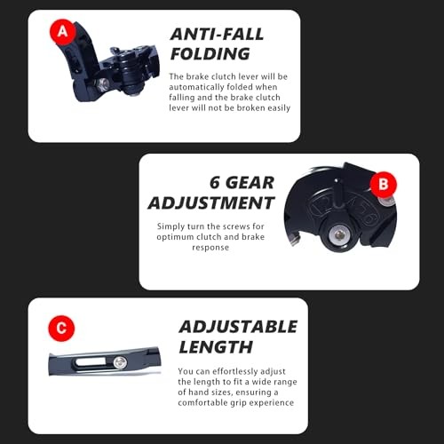 Brake Clutch Lever Set Replacement for Yamaha MT07 FZ07 14-25 / MT10 Black