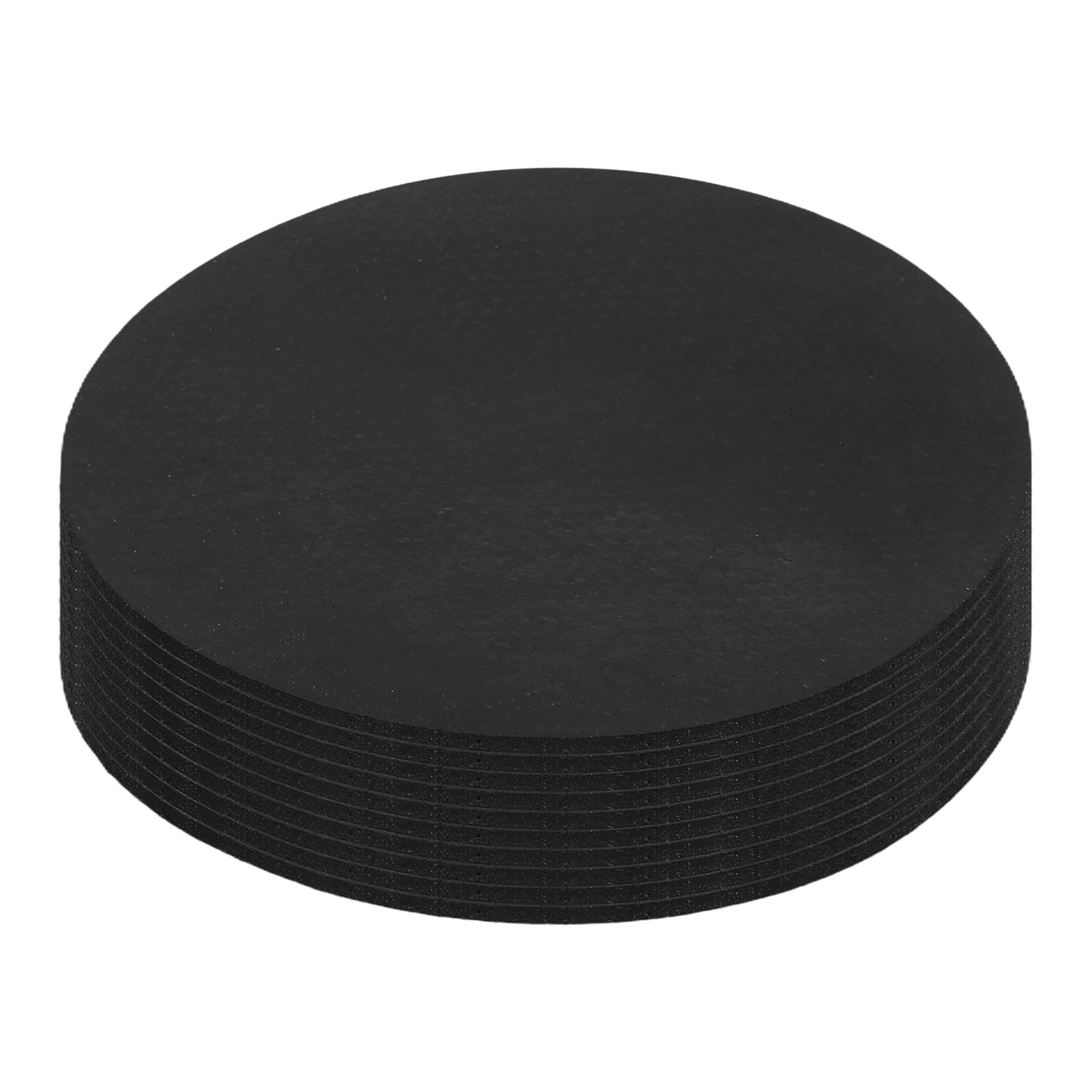 10Pcs Non Slip Furniture Pads, 75x1.7mm Round Rubber Furniture Grippers, Black