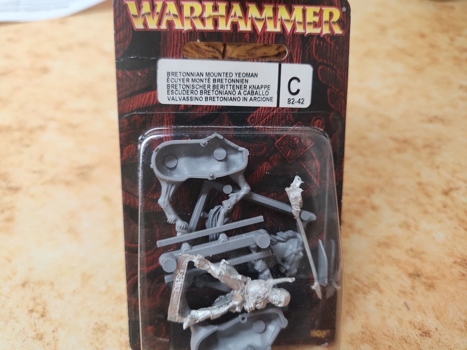 Warhammer Fantasy Bretonnian Mounted Yeoman C82-42 OOP Metal Games Workshop GW