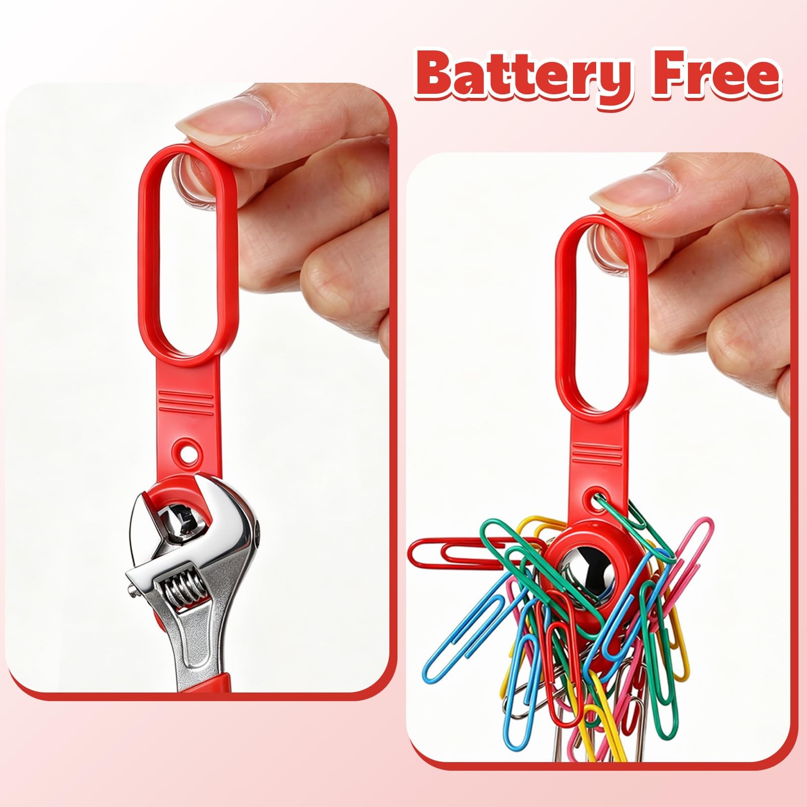 2 Pack Magnetic Stud Finder with 27 Lbs Pull Force, No Batteries Required Wal...